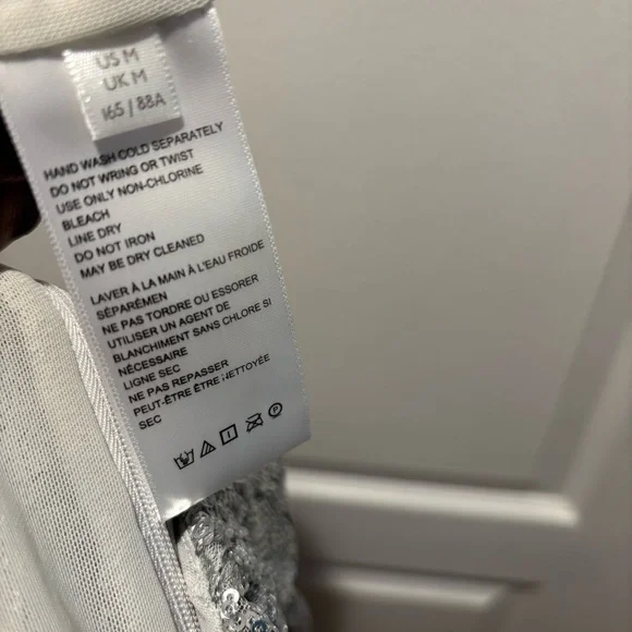 NWT Urban Outfitters Greta Silver Sequin Slip Mini Dress - Picture 7 of 10